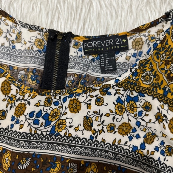 Forever21 women’s boho elephant paisley sleeveless summer dress size 1X - Picture 3 of 6